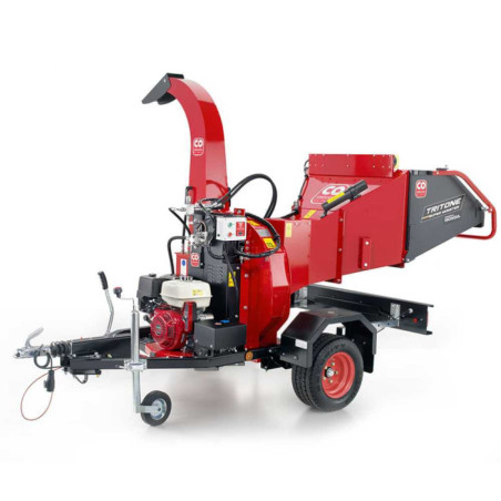 Biotrituradora de vegetales a motor térmico Tritone Super Monster GX690 sobre ruedas